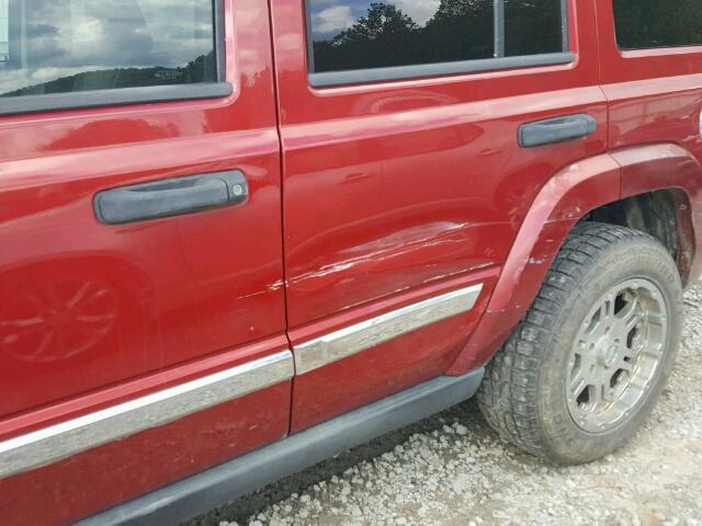 1J8HG48K56C225901 - 2006 JEEP COMMANDER Tünd qırmızı foto 9