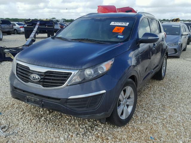 KNDPB3A24C7260388 - 2012 KIA SPORTAGE B BLUE photo 2