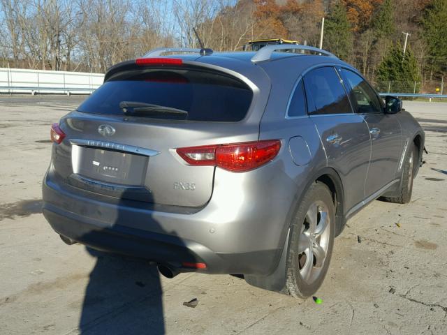 JNRAS18W99M157612 - 2009 INFINITI FX35 GRAY photo 4