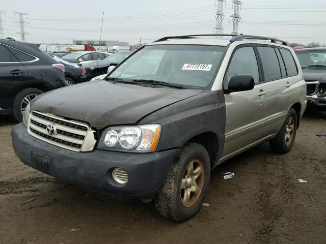 JTEGD21A910018452 - 2001 TOYOTA HIGHLANDER TAN photo 2