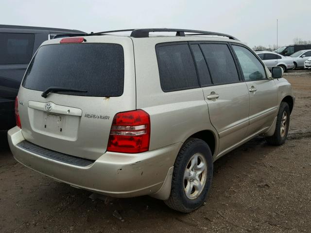 JTEGD21A910018452 - 2001 TOYOTA HIGHLANDER TAN photo 4