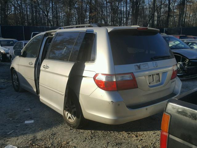 5FNRL38715B114468 - 2005 HONDA ODYSSEY EX SILVER photo 3