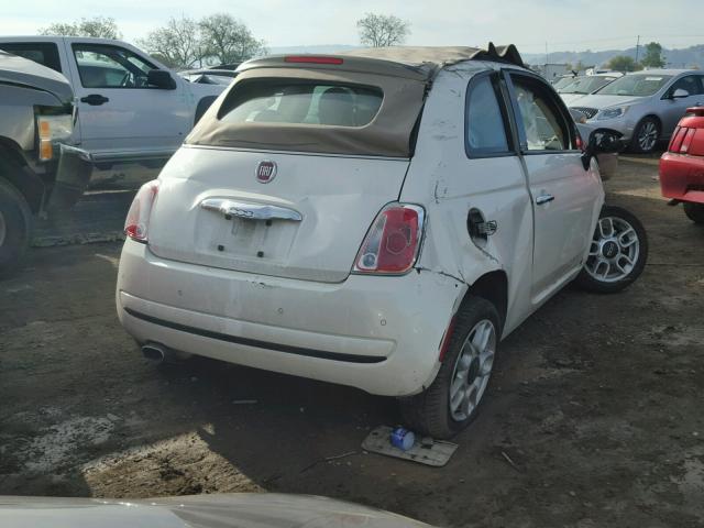 3C3CFFDRXFT504272 - 2015 FIAT 500 POP WHITE photo 4