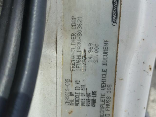 1FV6HLBA3VH803621 - 1997 FREIGHTLINER MEDIUM CON WHITE photo 10