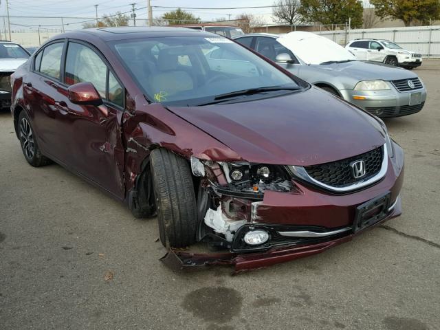 19XFB2F97DE084157 - 2013 HONDA CIVIC EXL MAROON photo 1