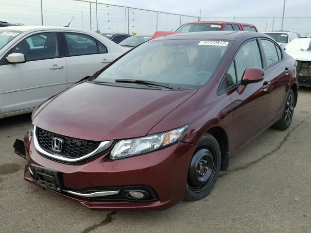 19XFB2F97DE084157 - 2013 HONDA CIVIC EXL MAROON photo 2