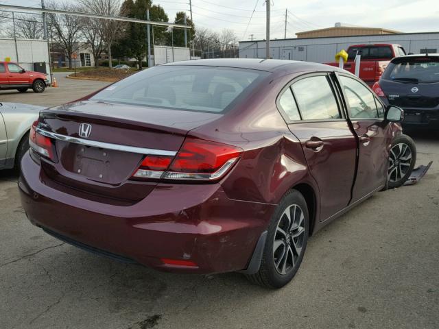 19XFB2F97DE084157 - 2013 HONDA CIVIC EXL MAROON photo 4