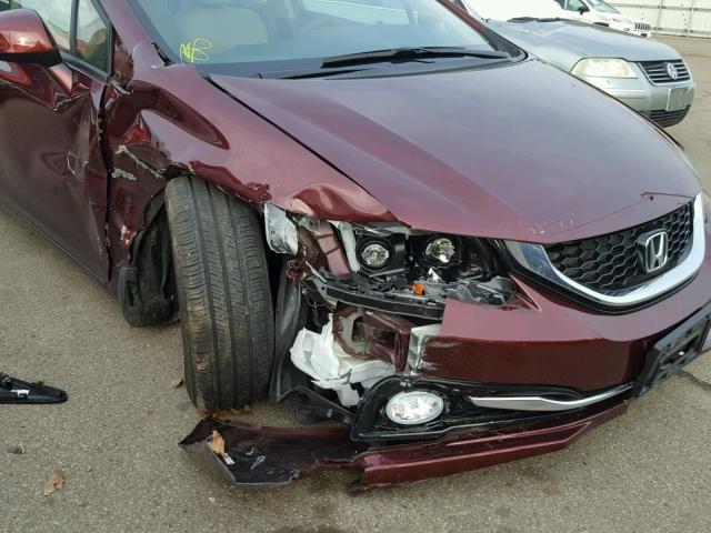 19XFB2F97DE084157 - 2013 HONDA CIVIC EXL MAROON photo 9