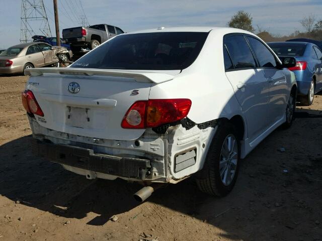 1NXBU4EE1AZ304825 - 2010 TOYOTA COROLLA BA WHITE photo 4