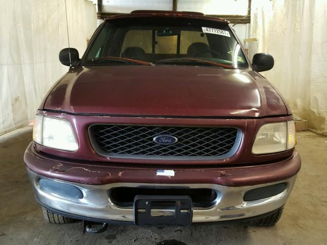 1FTDX1863VNA53426 - 1997 FORD F150 MAROON photo 9