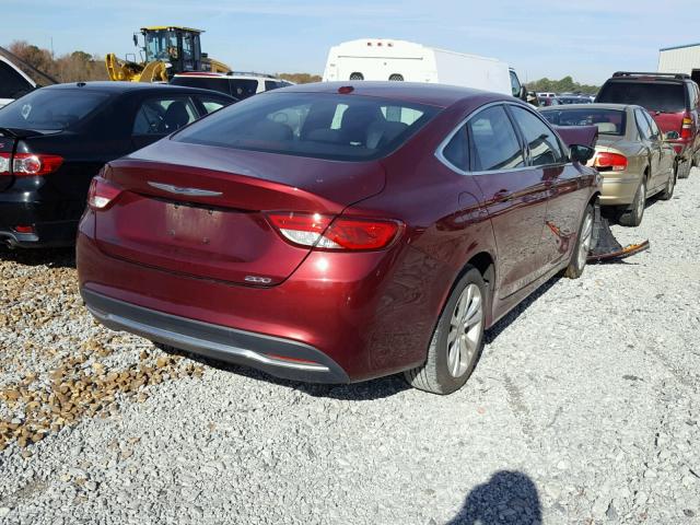 1C3CCCAB9FN560623 - 2015 CHRYSLER 200 LIMITE MAROON photo 4