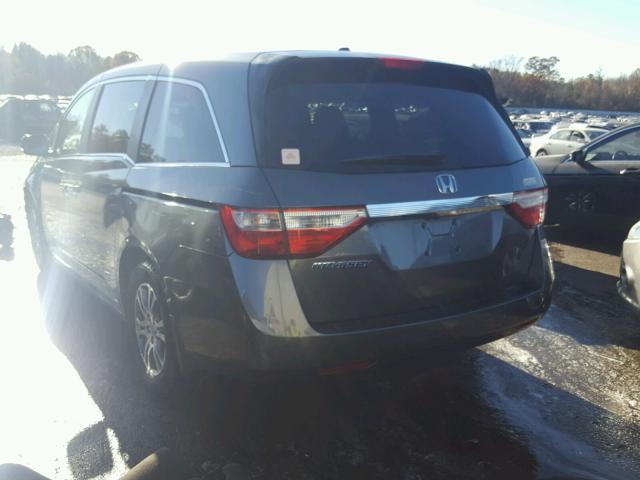 5FNRL5H62BB029895 - 2011 HONDA ODYSSEY EX GRAY photo 3