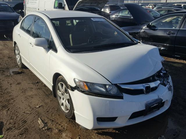 19XFA16569E018927 - 2009 HONDA CIVIC LX WHITE photo 1