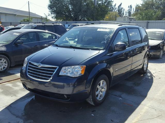 2A8HR54PX8R815121 - 2008 CHRYSLER TOWN & COU BLUE photo 2