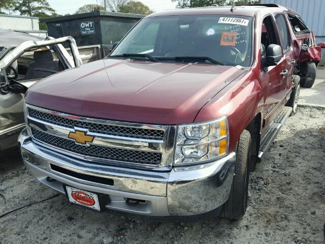 3GCPKSE79DG102067 - 2013 CHEVROLET SILVERADO MAROON photo 2