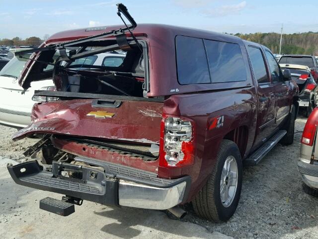 3GCPKSE79DG102067 - 2013 CHEVROLET SILVERADO MAROON photo 4