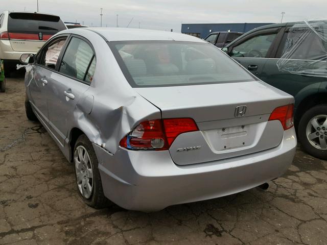 2HGFA16558H357036 - 2008 HONDA CIVIC LX SILVER photo 3