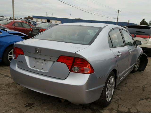 2HGFA16558H357036 - 2008 HONDA CIVIC LX SILVER photo 4