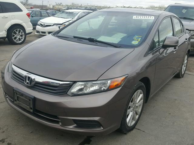 2HGFB2F88CH551582 - 2012 HONDA CIVIC EX BROWN photo 2