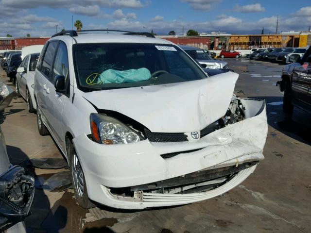 5TDZA23C14S150708 - 2004 TOYOTA SIENNA CE WHITE photo 1