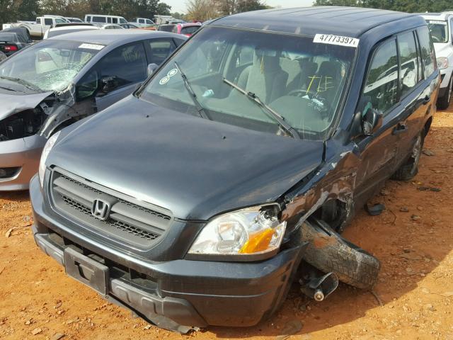 2HKYF18123H558721 - 2003 HONDA PILOT LX GRAY photo 2