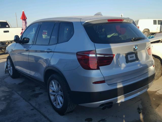 5UXWX9C56D0A28359 - 2013 BMW X3 XDRIVE2 Srebrny zdjęcie 3