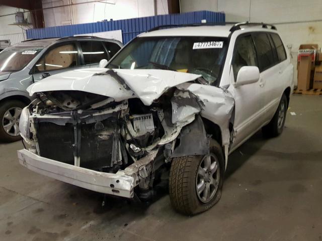 JTEEP21A260154329 - 2006 TOYOTA HIGHLANDER WHITE photo 2