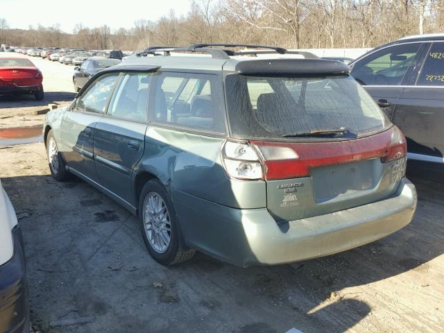 4S3BH635537305601 - 2003 SUBARU LEGACY L GREEN photo 3