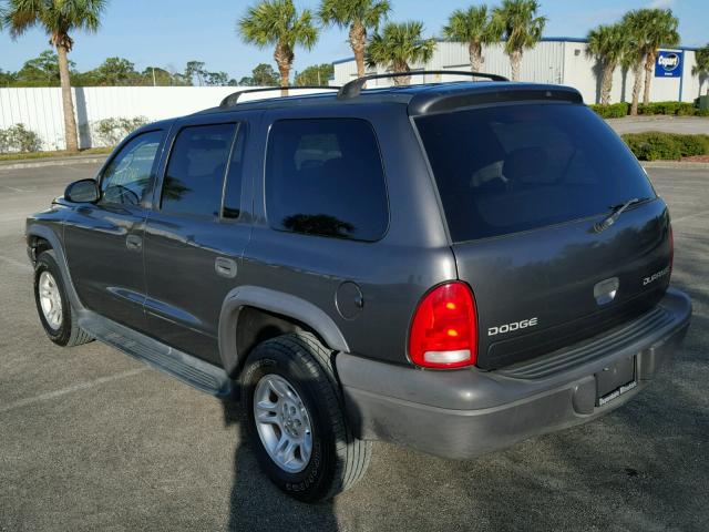 1D4HS38NX3F623886 - 2003 DODGE DURANGO SP GRAY photo 3