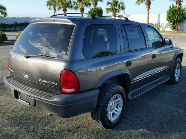 1D4HS38NX3F623886 - 2003 DODGE DURANGO SP GRAY photo 4