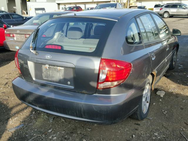 KNADC165546234944 - 2004 KIA RIO CINCO GRAY photo 4