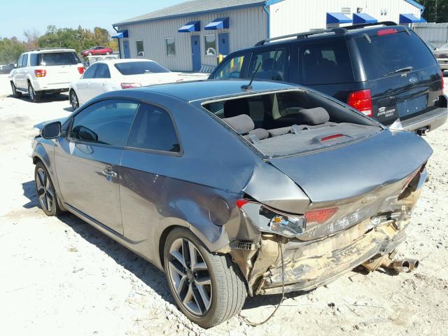 KNAFW6A30A5176732 - 2010 KIA FORTE SX GRAY photo 3