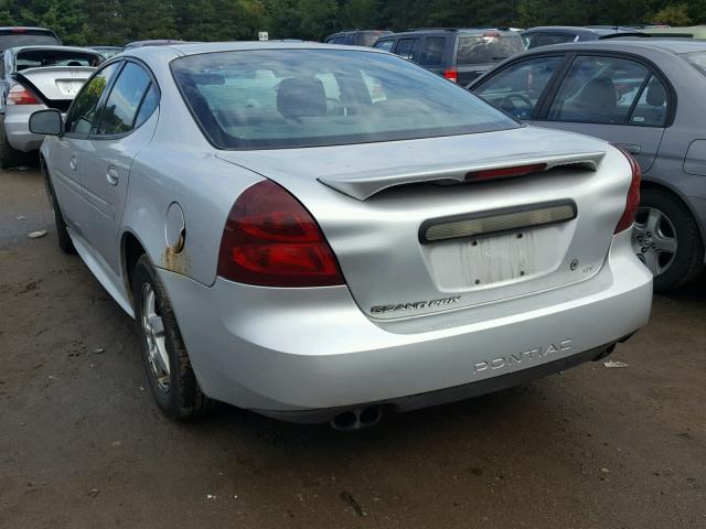 2G2WP522541375723 - 2004 PONTIAC GRAND PRIX Сріблястий фото 3