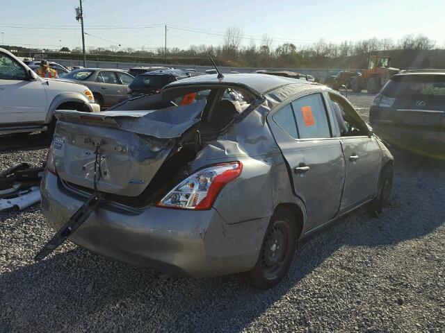 3N1CN7AP8EL868733 - 2014 NISSAN VERSA S GRAY photo 4