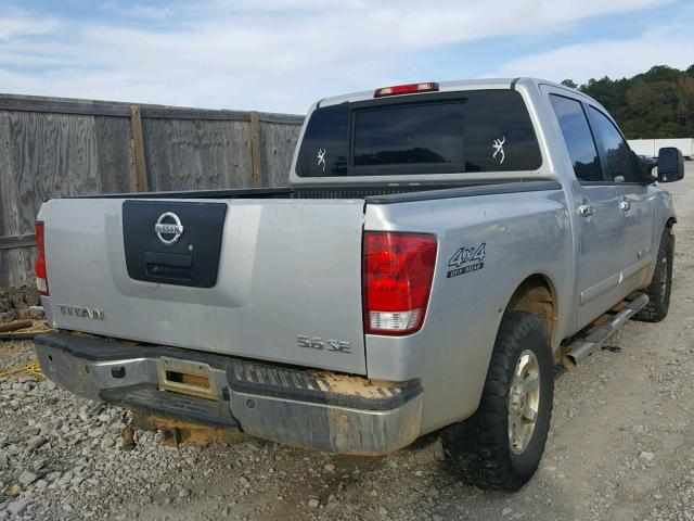 1N6BA07BX7N221113 - 2007 NISSAN TITAN XE SILVER photo 4