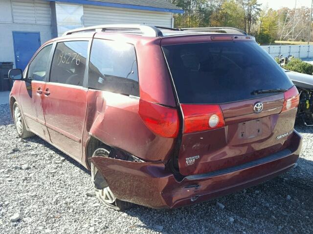 5TDZK23C48S203176 - 2008 TOYOTA SIENNA CE BURGUNDY photo 3