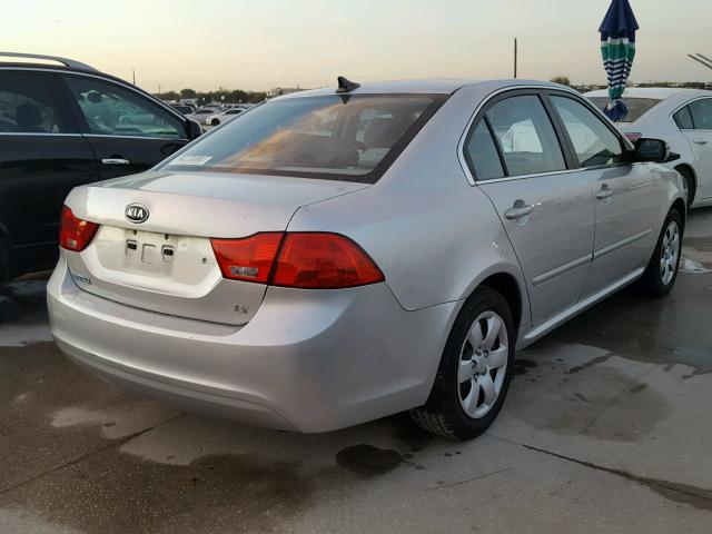 KNAGG4A84A5376823 - 2010 KIA OPTIMA LX SILVER photo 4