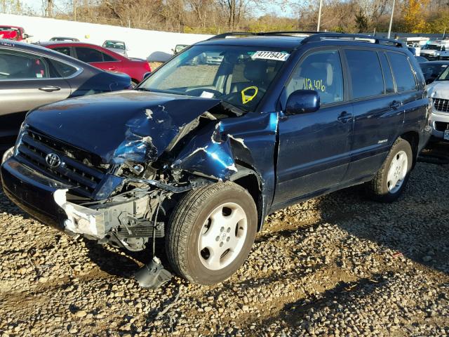 JTEEP21A070223293 - 2007 TOYOTA HIGHLANDER BLUE photo 2