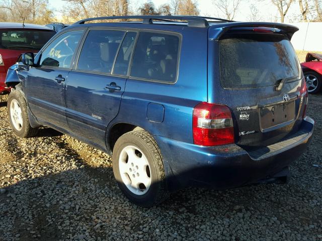 JTEEP21A070223293 - 2007 TOYOTA HIGHLANDER BLUE photo 3