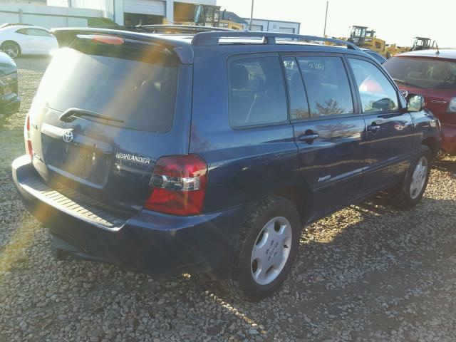 JTEEP21A070223293 - 2007 TOYOTA HIGHLANDER BLUE photo 4