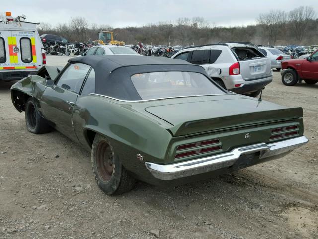 223679U101746 - 1969 PONTIAC FIREBIRD GREEN photo 3