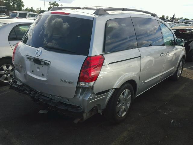 5N1BV28U35N103741 - 2005 NISSAN QUEST S GRAY photo 4