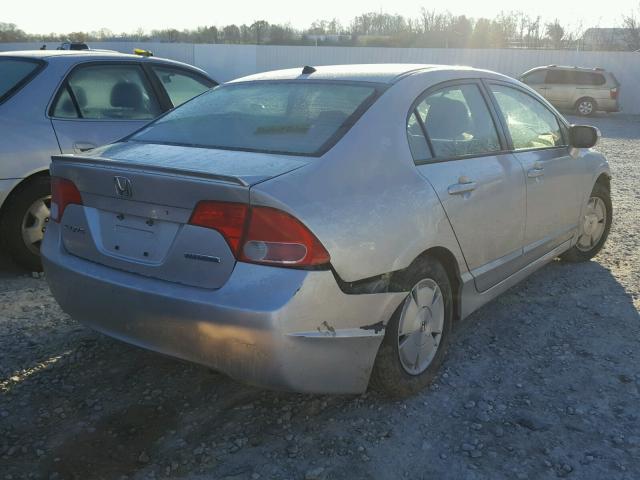 JHMFA36266S021030 - 2006 HONDA CIVIC HYBR SILVER photo 4