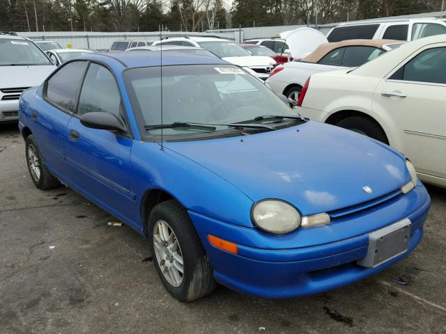 1B3ES47C9XD106099 - 1999 DODGE NEON HIGHL BLUE photo 1