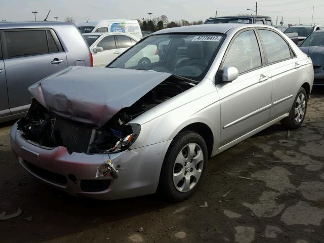 KNAFE221995630142 - 2009 KIA SPECTRA EX SILVER photo 2