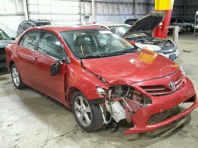 5YFBU4EE5DP166311 - 2013 TOYOTA COROLLA BA RED photo 1