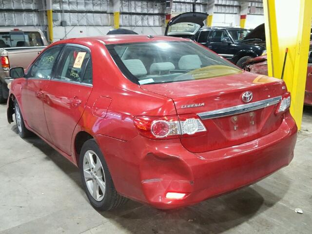 5YFBU4EE5DP166311 - 2013 TOYOTA COROLLA BA RED photo 3