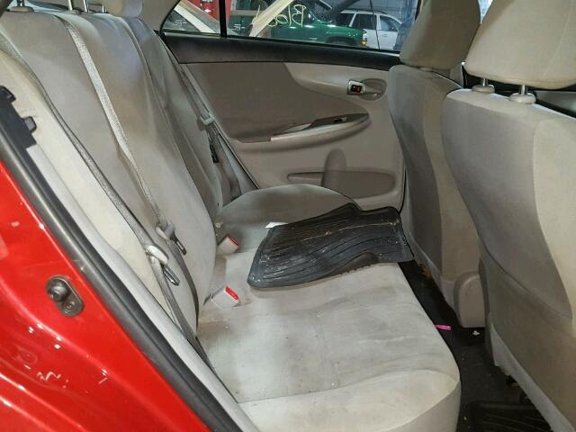 5YFBU4EE5DP166311 - 2013 TOYOTA COROLLA BA RED photo 6