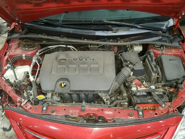 5YFBU4EE5DP166311 - 2013 TOYOTA COROLLA BA RED photo 7