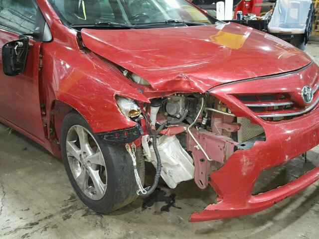 5YFBU4EE5DP166311 - 2013 TOYOTA COROLLA BA RED photo 9
